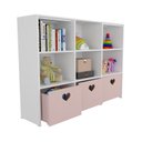 Ver imagem 3 de Estante de Nichos com Baús Organizadores Coração Stella 100% Mdf Woodcore