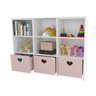 Estante de Nichos com Baús Organizadores Coração Stella 100% Mdf Woodcore - 2