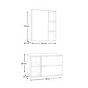 Ver imagem 3 de Conjunto para Banheiro Lívia 80 Suspenso Espelheira Sophia LED Cuba Olívia e Válvula Fabribam Catedr