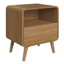 Ver imagem 1 de Mesa Cabeceira Quarto 47cm 1 Gaveta Nuvia Castanho C06 - Mpozenato