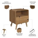 Ver imagem 5 de Mesa Cabeceira Quarto 47cm 1 Gaveta Nuvia Castanho C06 - Mpozenato