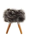 Ver imagem 1 de Banqueta Puff Pé Madeira Pelucia Alta Malte 46cm Altura
