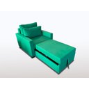 Ver imagem 2 de Poltrona Cama Meca_mm que Se Transforma em Sofá Cama Solteiro Resistente e Confortável em Sarja Algo