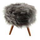 Ver imagem 2 de Banqueta Puff Pé Madeira Pelucia Alta Malte 46cm Altura