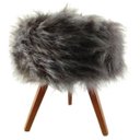 Ver imagem 1 de Banqueta Puff Pé Madeira Pelucia Alta Malte 46cm Altura