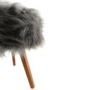 Ver imagem 3 de Banqueta Puff Pé Madeira Pelucia Alta Malte 46cm Altura