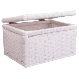 Baú Cesto Caixa Organizadora Fibra Sintética 27x20x17 Branco