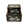 Baú Decorativo Mdf De Moto Estilo Vintage - 2 Baús - 1