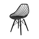Ver imagem 3 de Conjunto Mesa Redonda Eames Black 90cm + 4 Cadeiras Kaila Dsw Sala Cozinha Jantar La Mobilia