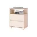 Ver imagem 1 de Mesa de Cabeceira Solteiro Campeche c/ 2 Gavetas Off White - Henn
