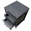 Ver imagem 2 de Mesa de Cabeceira de Madeira e Ferro na Cor Preta - com 2 Gavetas e 1 Nicho Vazado