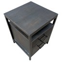 Ver imagem 7 de Mesa de Cabeceira de Madeira e Ferro na Cor Preta - com 2 Gavetas e 1 Nicho Vazado