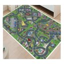 Ver imagem 2 de Pista Tapete em Lona para Carrinhos Miniatura Grande Cidade Trilhos Viaduto 120x180cm