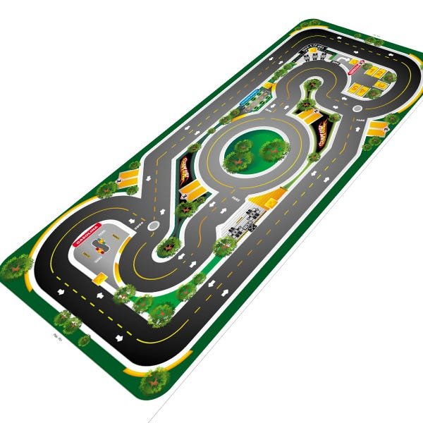 Pista Tapete em Lona para Brincar de Carrinhos Miniaturas Infantil Kids - 1,20x060m