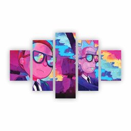 Quadro Desenhos Série Rick And Morty - Adult Swim Em Canvas - 1