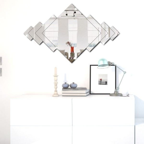 Espelho Abstrato 7 Peças Decorativo em Acrílico P - 2