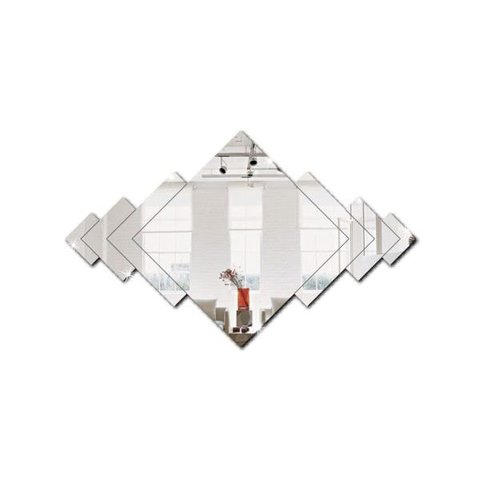 Espelho Abstrato 7 Peças Decorativo em Acrílico P