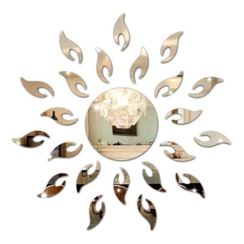 Kit Espelhos Decorativos Acrílico Sol - 60 cm