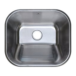 Tanque para Lavanderia de Aço Inoxidável Escovado com Ralo - 3