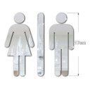 Ver imagem 3 de Placa Indicativa de Sinalização Banheiro Acrílico Espelhado