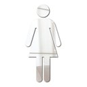 Ver imagem 4 de Placa Indicativa de Sinalização Banheiro Acrílico Espelhado