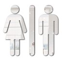 Ver imagem 1 de Placa Indicativa de Sinalização Banheiro Acrílico Espelhado