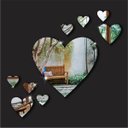 Ver imagem 2 de Kit com 9 Espelho Decorativo Coração Quarto Sala M