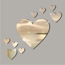 Ver imagem 4 de Kit com 9 Espelho Decorativo Coração Quarto Sala M