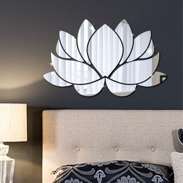 Espelho Decorativo Flor de Lotus Quarto Sala G - 4