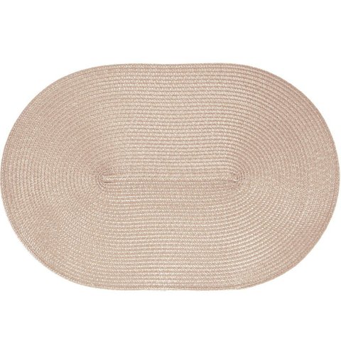 Kit 2 Americano Requinte Liso para Mesa Oval 30x45cm Palha
