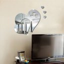 Ver imagem 3 de Kit 5 Corações Coração Espelho Decoração Sala Quarto M