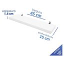 Ver imagem 3 de Kit 4 Prateleiras MDF/MDP Nichos Sala Quarto Cozinha Banheiro 45x15 - GRUMOBILE