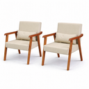 Ver imagem 1 de Kit Poltrona Aurora Corino com Almofada Decorativa:bege