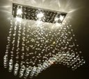 Ver imagem 1 de Lustre De Cristal para sala de jantar 70x20cm Com 70cm De Altura