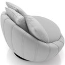 Ver imagem 4 de Kit 02 Poltronas Decorativa Giratória Kira M03 Veludo Cinza - Lyam Decor