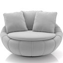 Ver imagem 5 de Kit 02 Poltronas Decorativa Giratória Kira M03 Veludo Cinza - Lyam Decor