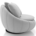 Ver imagem 2 de Kit 02 Poltronas Decorativa Giratória Kira M03 Veludo Cinza - Lyam Decor