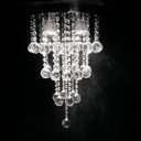 Ver imagem 2 de LUSTRE DE CRISTALPARA SALA DE ESTAR/JANTAR/QUARTO - BASE DE INOX DE 30 CM DE DIÂMETROS, COM 50 CM DE