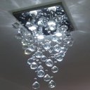 Ver imagem 2 de Lustre de Cristal para Sala de Jantar/estar,quarto,com 70cm de Alt,base de Inox Espelhado de 30x30cm