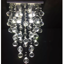 Ver imagem 3 de Lustre de Cristal para Sala de Jantar/estar,quarto,com 70cm de Alt,base de Inox Espelhado de 30x30cm