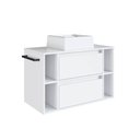 Ver imagem 1 de Gabinete de Banheiro Suspenso 80cm com Cuba Branco 4 Nichos