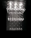 Ver imagem 2 de Lustre de Cristal para Sala de Jantar/Estar com 60cm de Altura, Base de Inox Espelhado com 22x50Cm