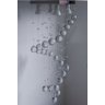 Lustre de Cristal para Sala, Espiral com 70cm de Altura, Base de Inox de 20x20cm - 3