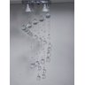 Lustre de Cristal para Sala, Espiral com 70cm de Altura, Base de Inox de 20x20cm - 2