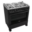 Ver imagem 1 de Fogão 5 Bocas Itatiaia Preto Star New com Forno 88l e Tampa de Vidro Bivolt