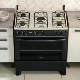 Fogão 5 Bocas Itatiaia Preto Star New com Forno 88l e Tampa de Vidro Bivolt - 2