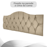 Cabeceira de Cama Queen Capitone Provençal Suede Bege 60 Cm Altura Rbl - 2