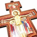 Ver imagem 2 de Crucifixo Cruz São Damião Parede Resina Grande 30 cm
