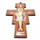 Ver imagem 1 de Crucifixo Cruz São Damião Parede Resina Grande 30 cm