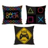Kit 3 Capa Almofada Jogo Game Zone Gamer Over Console - 2